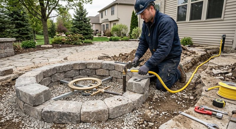 Fire Pit Gas Line Installation in Fredericksburg, VA