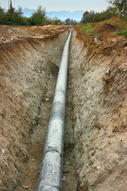 Outdoor Gas Line Construction